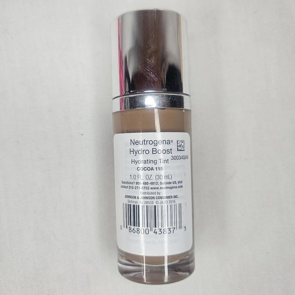 Neutrogena Hydro Boost Hydrating Tint for Dry Skin Cocoa (115) NWT Ret $15